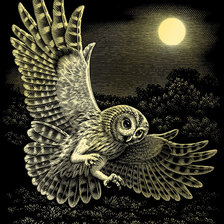 Схема вышивки «Сова»