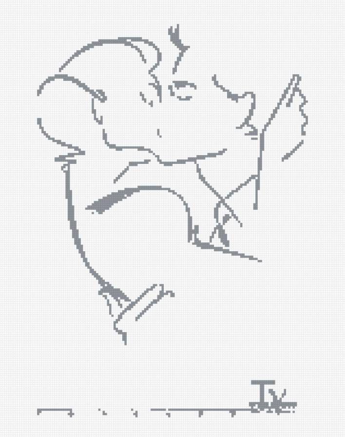 поцелуй - поцелуй, силуэт, черно-белая, пара, монохром - предпросмотр