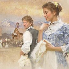 Схема вышивки «двое»