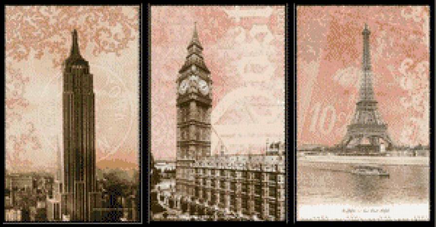световые города - нью-йорк, построения, лондон, города, париж - предпросмотр