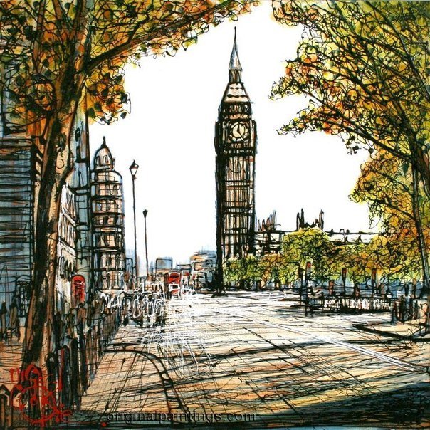 Городской пейзаж - оригинал