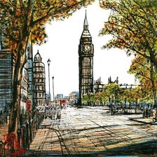 Схема вышивки «Городской пейзаж»