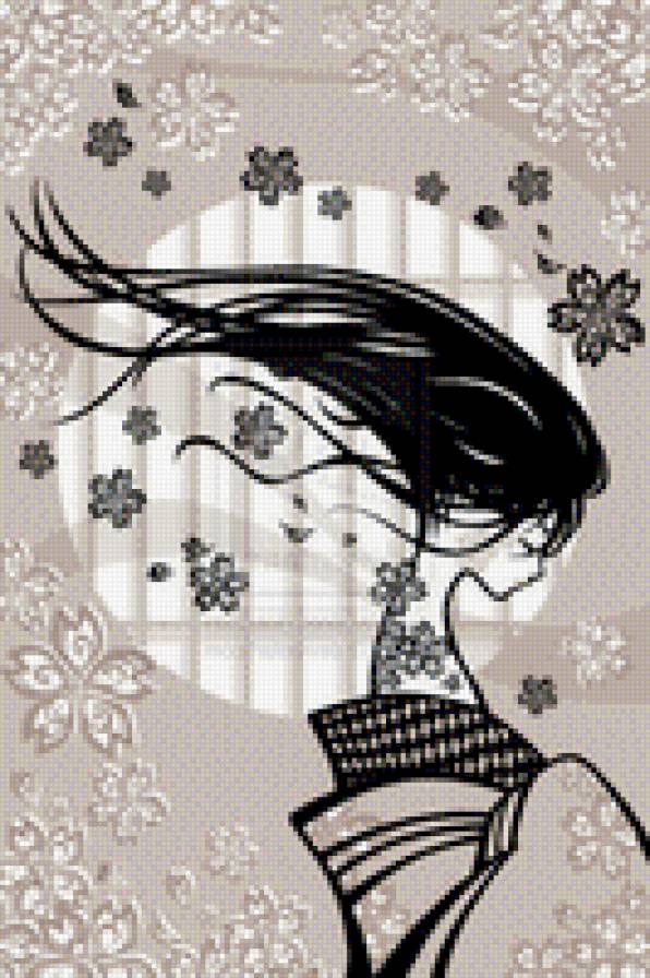 Японка - женщина, волосы, восток, девушка - предпросмотр