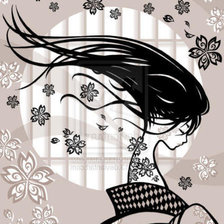 Схема вышивки «Японка»