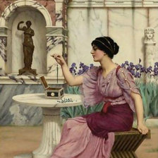 Схема вышивки «девушка в сиреневом»