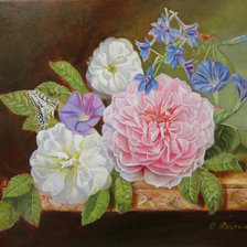 Схема вышивки «цветы»