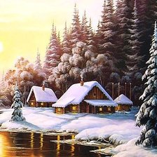 Схема вышивки «А.Найдёнов.Зимний пейзаж 2»