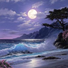 Схема вышивки «ночной прибой 2»