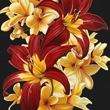 Схема вышивки «цветы»