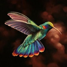 Схема вышивки «колибри»