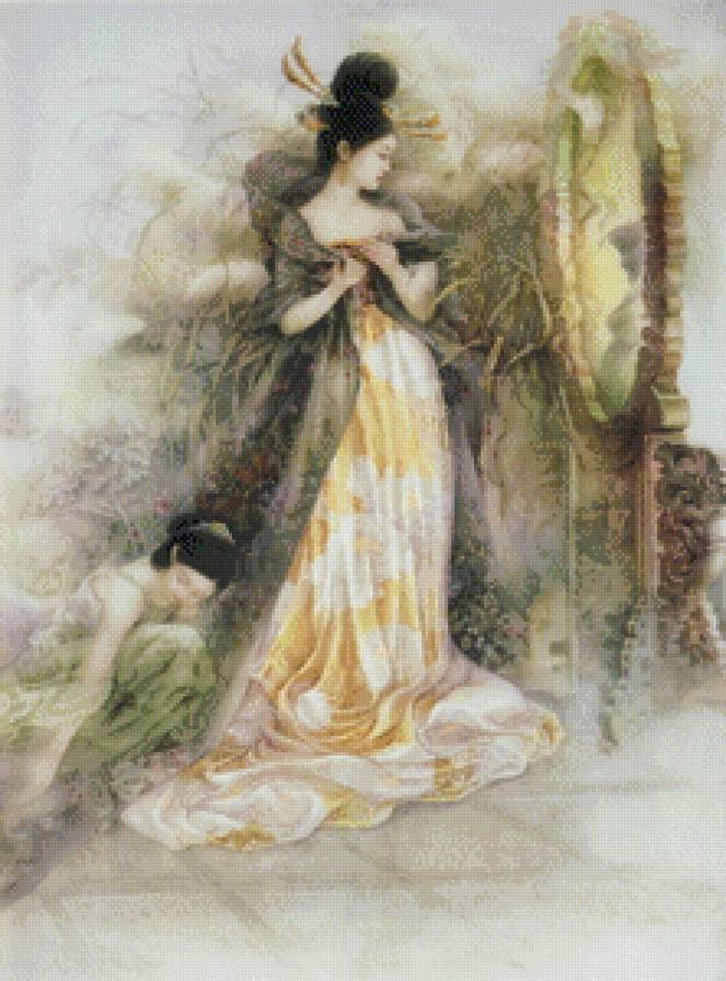 у зеркала - женщина - предпросмотр