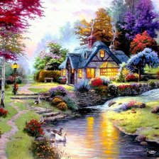 Схема вышивки «Речка»