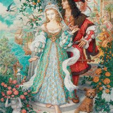 Схема вышивки «Русалочка и Принц»