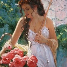 Схема вышивки «Женственность от Ричарда Джонсона»