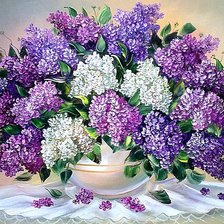 Схема вышивки «Сирень»