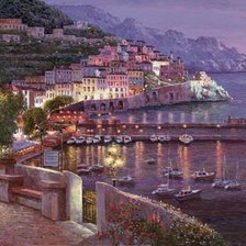 Схема вышивки «сиреневый вечер»