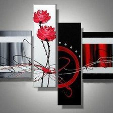 Схема вышивки «черно-красная картина»