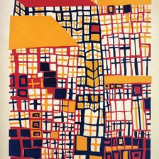 Схема вышивки «Хундартвассер Три высоких дома»