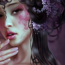 Схема вышивки «восточная девушка»