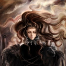 Схема вышивки «девушка фэнтези»