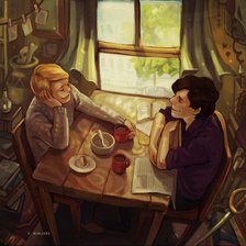 Схема вышивки «Шерлок и Джон»