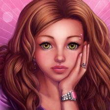 Схема вышивки «Девушка»