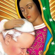 Схема вышивки «karol wojtyla con virgen»