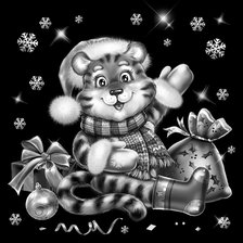 Схема вышивки «Тигренок»