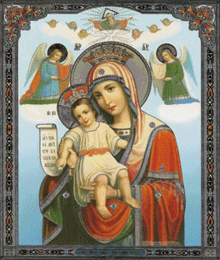 Богоматерь Достойно есть - икона - предпросмотр