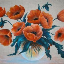 Схема вышивки «маки»