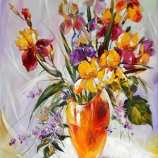 Схема вышивки «Ваза с цветами»