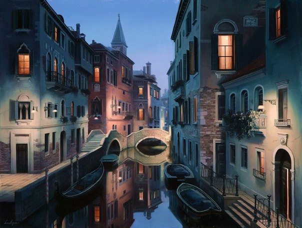 ночной город - городской пейзаж - оригинал