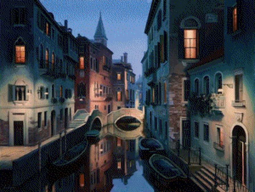 ночной город - городской пейзаж - предпросмотр