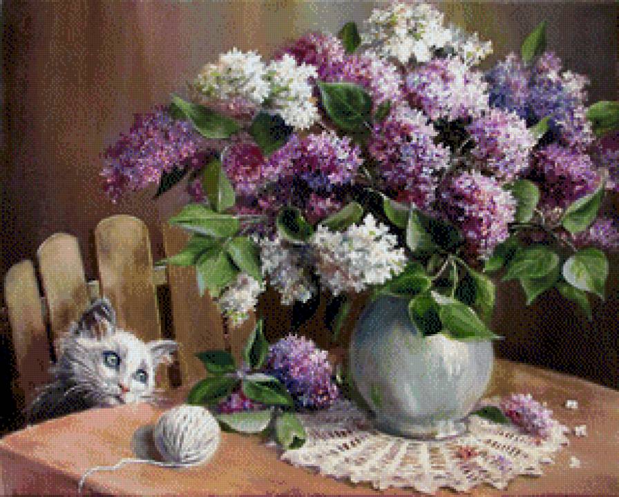 влюбленная кошечка - мир животных (кошки) - предпросмотр