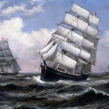 Схема вышивки «корабли»