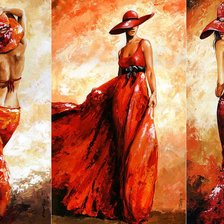 Схема вышивки «В красном»