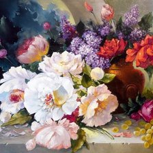 Схема вышивки «цветы»