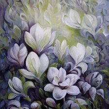 Схема вышивки «фантастические цветы»