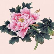 Схема вышивки «Пион»