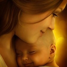 Схема вышивки «Мать и сын»