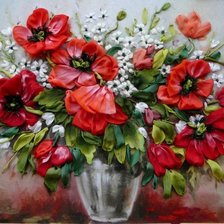 Схема вышивки «Маки»