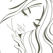 Схема вышивки «Девушка»