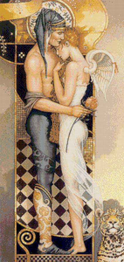 Это любовь... - живопись, люди, любовь, пара, романтика - предпросмотр