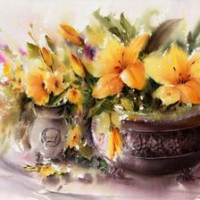 Схема вышивки «жёлтые цветы»