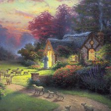 Схема вышивки «домик»