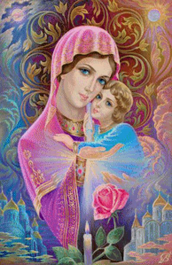 Свет-любви (В. Суворов) - живопись, девушка, религия, ребенок, красота, картина, фентази - предпросмотр