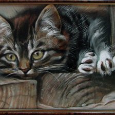 Схема вышивки «котенок»