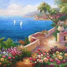 Схема вышивки «морской пейзаж»