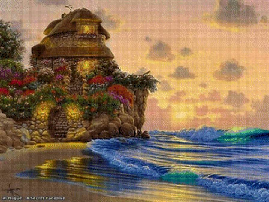 сказочный домик у моря - дом, море - предпросмотр