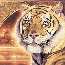 Схема вышивки «тигр»
